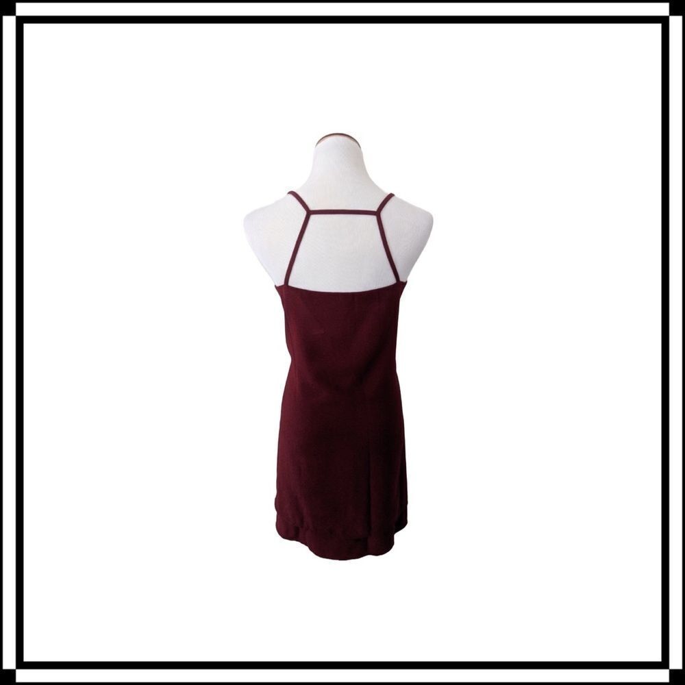 NWOT! RD Style Burgandy Strappy Fall Dress Sz M/L - Picture 2 of 4